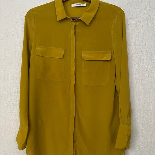 Silk shirt Gestuz size L like new, yellow