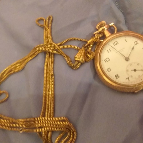 Pocket watch gold-plated like new, Standard U.S.A., collectible 150 years old