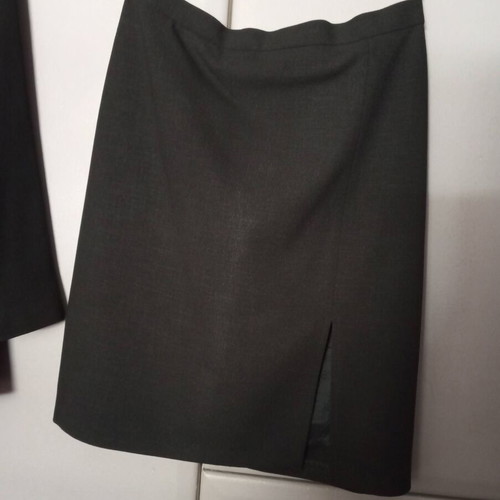 Gabrini black suit like new, slim skirt and long jacket