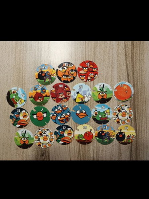 Angry Birds caps used, pack of 21