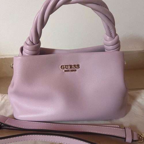 Guess Sansa Top Handle Crossbody pink shoulder bag new