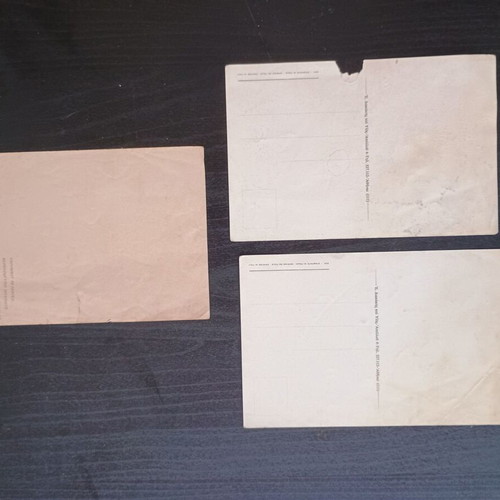 Set of 3 old postcard images