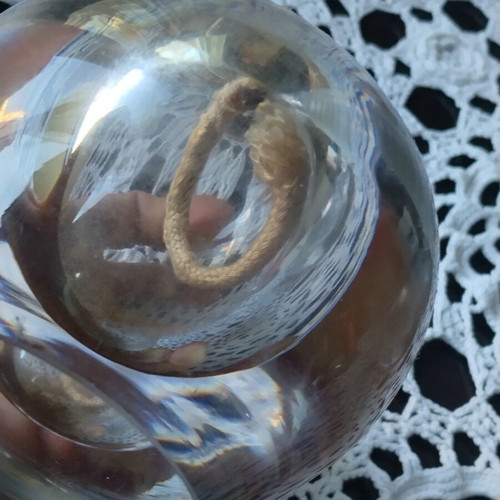 Vintage crystal set: Orrefors snail candle holder & Formano oil lamp