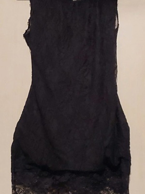 Νυχτικό φόρεμα καινούργιο με δαντέλα και άνοιγμα στην πλάτη μαύρο