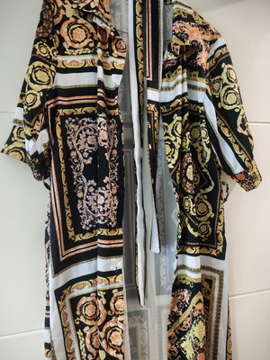 Shirt dress with belt new, multicolor