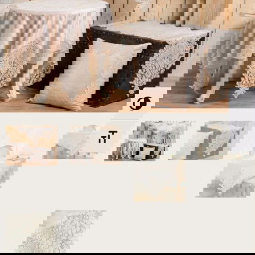 Μεταξωτή στρώση 5 τεμαχίων με χειροποίητη δαντέλα καινούργια