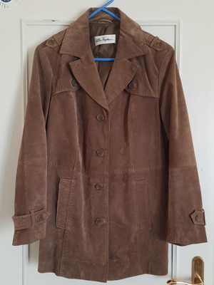 Ulla Popken Suede Leather Jacket like new, brown, size XL