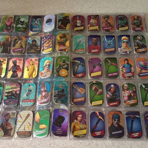 Fortnite metal tags set 195 pieces like new