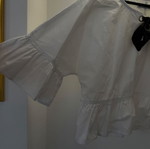 Unique21 women's shirt with bow, like new, black and white, size S