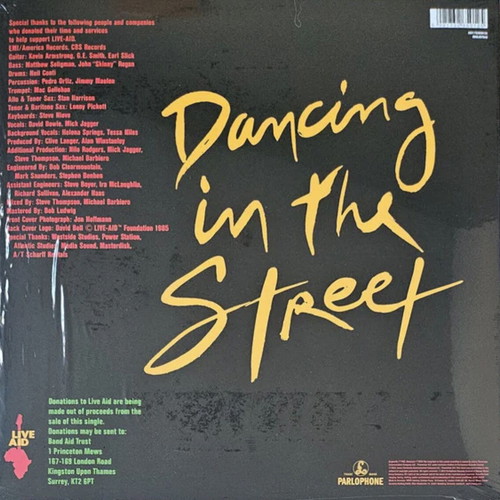 David Bowie & Mick Jagger Dancing In The Street vinyl record