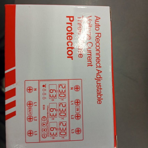 Three Phase Voltage and Current Protector with 4x63A Relay New