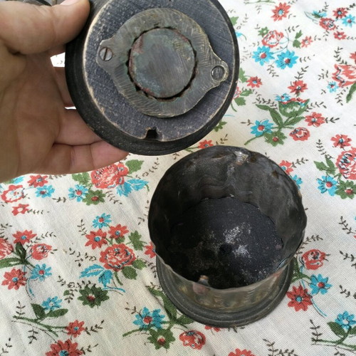 Antique coffee grinder used