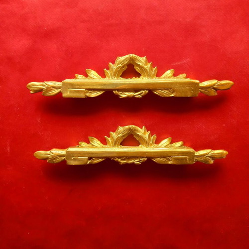 Brass furniture finials 23 cm, set of two