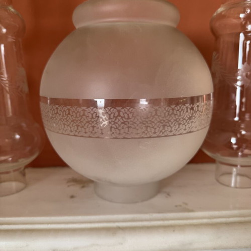 Vintage lampshades used, set of 5 for table lamps and lighting