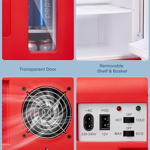 15L Mini Fridge Cooler and Heater DC/AC for Car Office Dorm