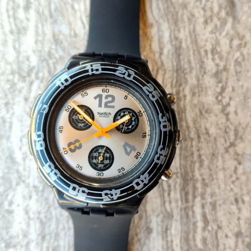 Swatch chrono watch black