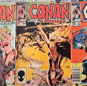 5 τεύχη Conan the barbarian #161#164 #165 #167 #168 Marvel Comics Κοναν ο βαρβαρος
