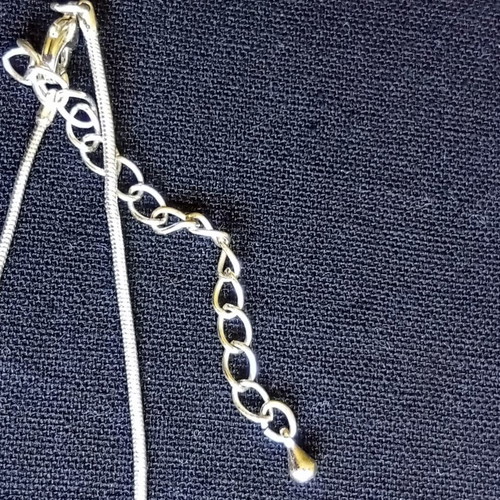 Cat Pendant Silver Chain Necklace used