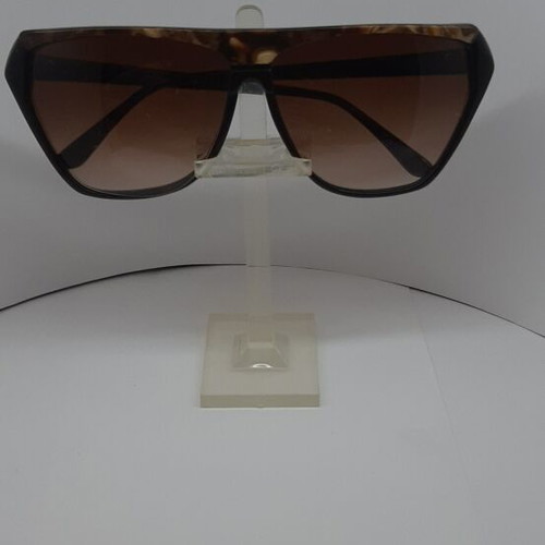 Sunglasses like new, black frame with brown marble and two-tone lenses