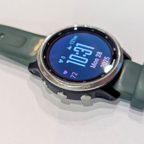 Garmin Fenix 6S Solar smartwatch used with 3 straps and charger