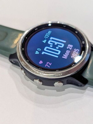 Garmin Fenix 6S Solar smartwatch used with 3 straps and charger