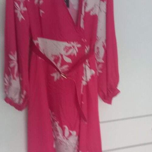 Dress Access new, fuchsia with white, size large