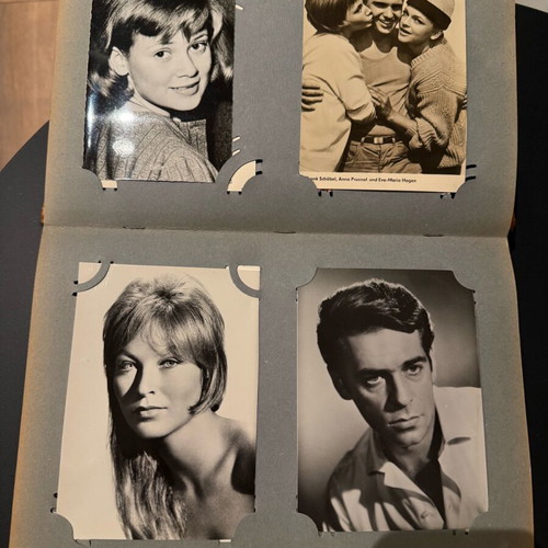 Album with collectible star photos used