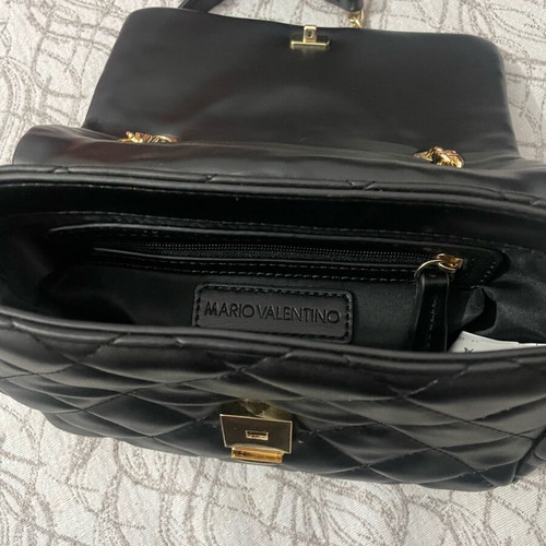 Valentino Bags Ocarina Black Quilted Shoulder Bag New with Tag
