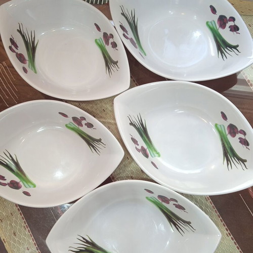 Plastic salad bowls, set of 5