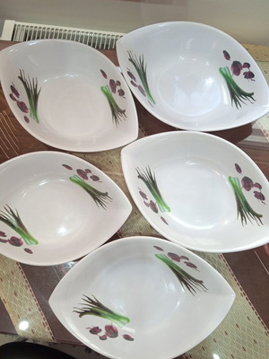 Plastic salad bowls, set of 5