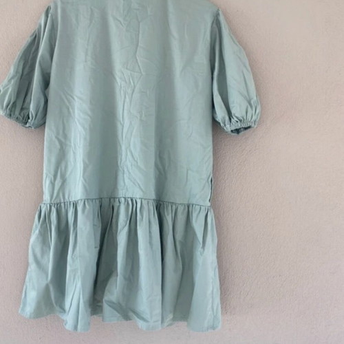 Jemm Handcrafted Mini Mint Dress new, poplin fabric