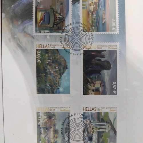 Collectible first issue stamps lighthouses, castles and monuments