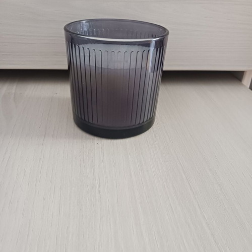 Scented candle new in glass cup with two wicks