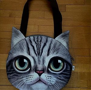 Τσάντα υπέροχη σε σχήμα κεφάλι γάτας