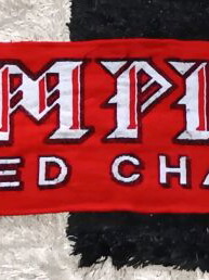 Olympiakos scarf used with emblem and inscriptions