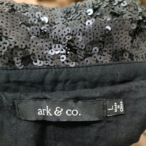 Black sequin jacket like new, size L
