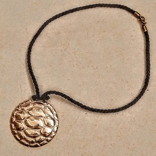 Pendant like new with turtle design on black cord