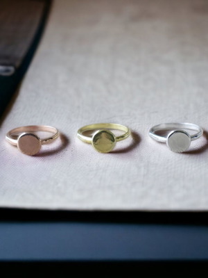 Circle Ring New Silver 925, Gold 14 or 18 Carat