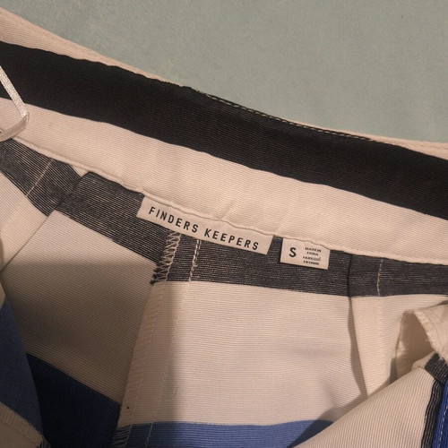 Striped culotte with wide legs like new