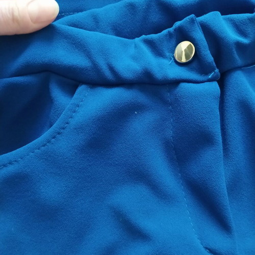 Set jacket and trousers like new from thin fabric blue