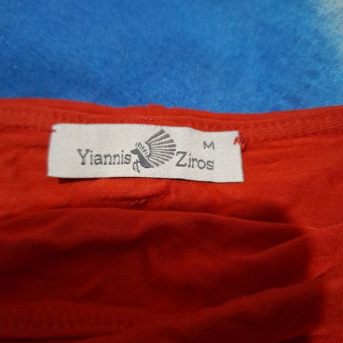 Yannis Ziros short strapless top like new, red, S-M
