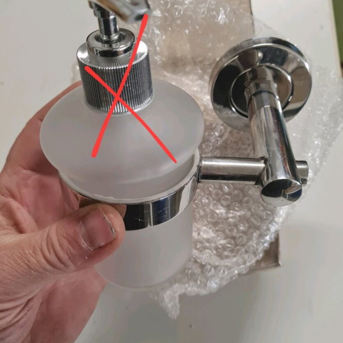 Inox bathroom dispenser holder like new
