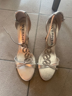 Werner silver sandals used, size 40