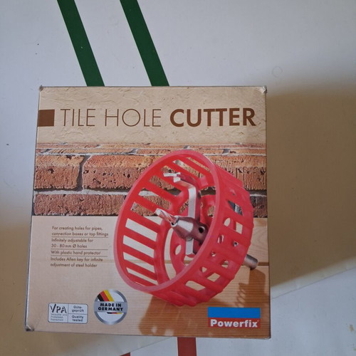 Powerfix Tile Hole Cutter adjustable, new