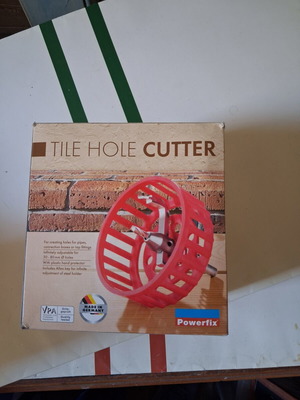 Powerfix Tile Hole Cutter adjustable, new