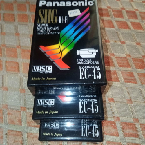 Panasonic SHG Hi-Fi EC-45 VHSC pack of 3 new