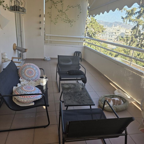 Envy metal balcony garden sofa set 4pcs like new with textilene