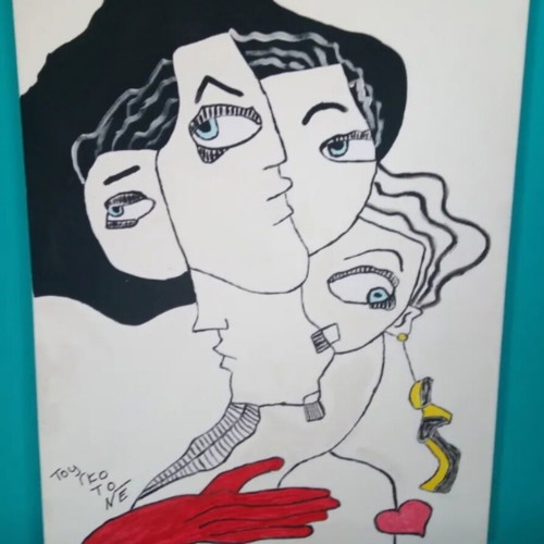 Eteros Egw acrylic painting by Greek artist Tougotone