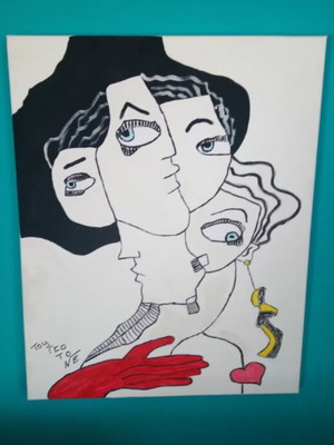 Eteros Egw acrylic painting by Greek artist Tougotone