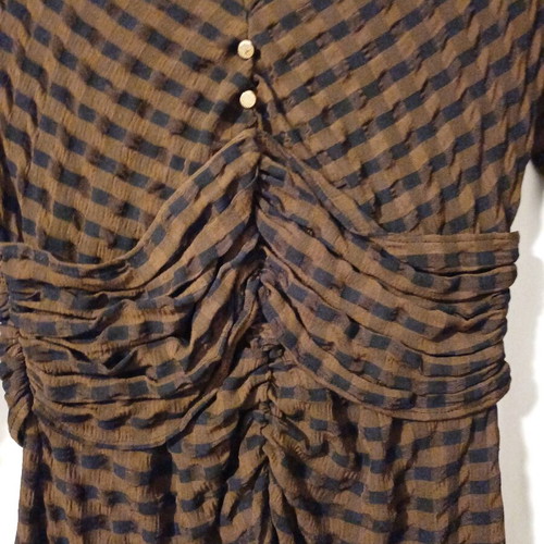 Zara dress like new with checkered pattern and pleats